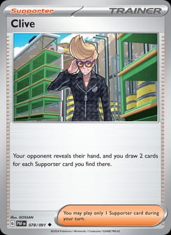 Clive 078/091 Uncommon – Paldean Fates Pokémon card