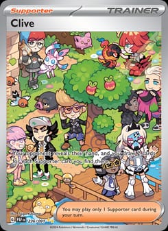 Clive 236/091 Special Illustration Rare – Paldean Fates Pokémon card