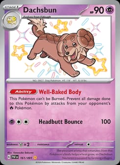 Dachsbun 161/091 Shiny Rare – Paldean Fates Pokémon card