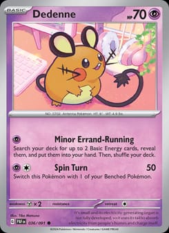Dedenne 036/091 Common – Paldean Fates Pokémon card