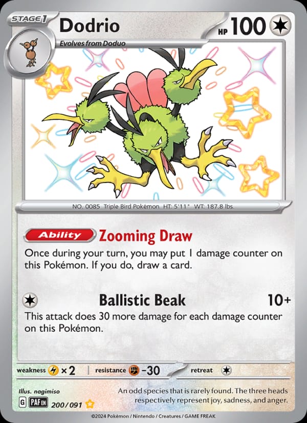 Dodrio 200/091 Paldean Fates Pokémon card