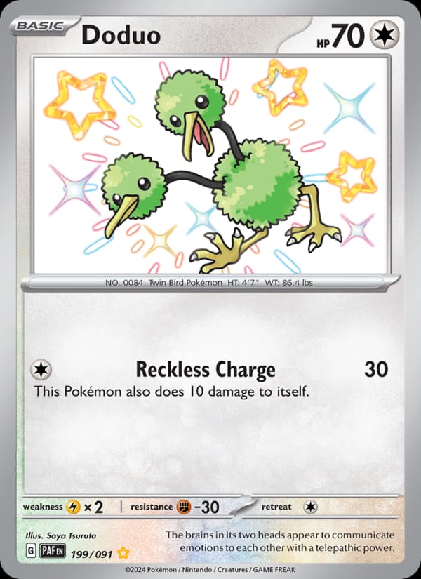 Doduo 199/091 Paldean Fates Pokémon card
