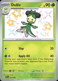 Dolliv 103/091 Shiny Rare – Paldean Fates Pokémon card