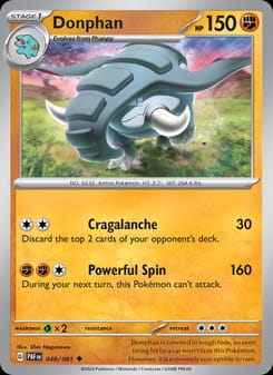 Donphan 049/091 Uncommon – Paldean Fates Pokémon card