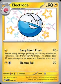 Electrode 134/091 Shiny Rare – Paldean Fates Pokémon card