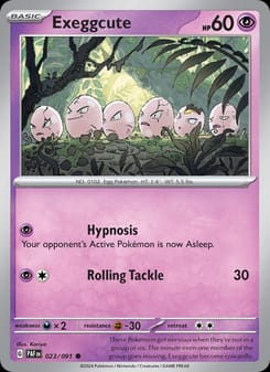 Exeggcute 023/091 Common – Paldean Fates Pokémon card