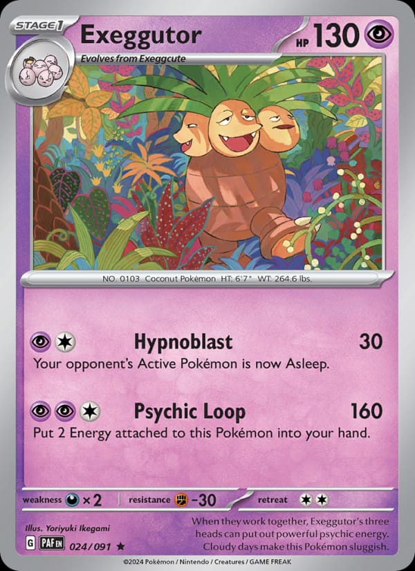 Exeggutor 024/091 Paldean Fates Pokémon card