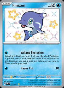Finizen 123/091 Shiny Rare – Paldean Fates Pokémon card