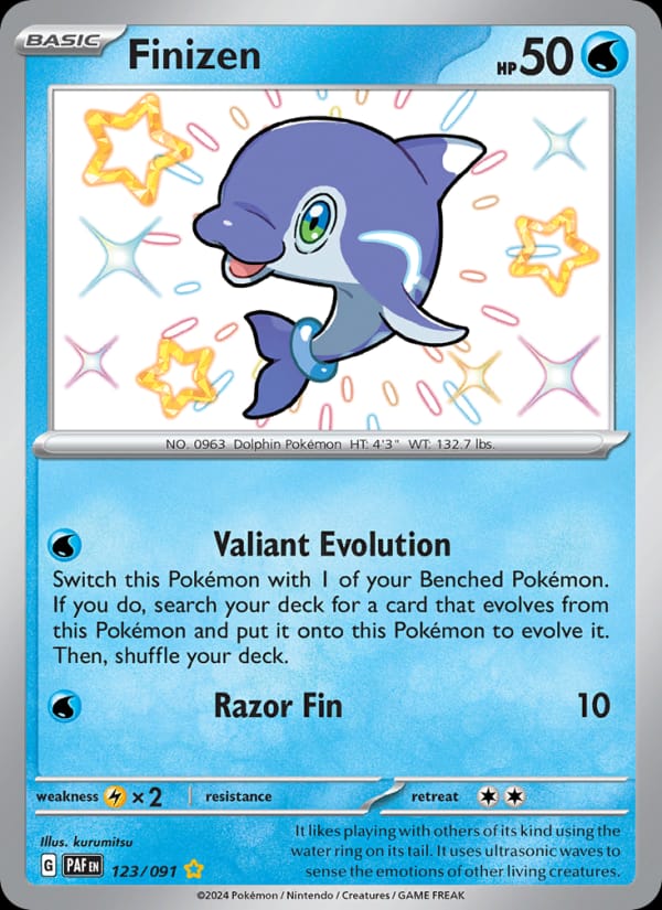 Finizen 123/091 Paldean Fates Pokémon card