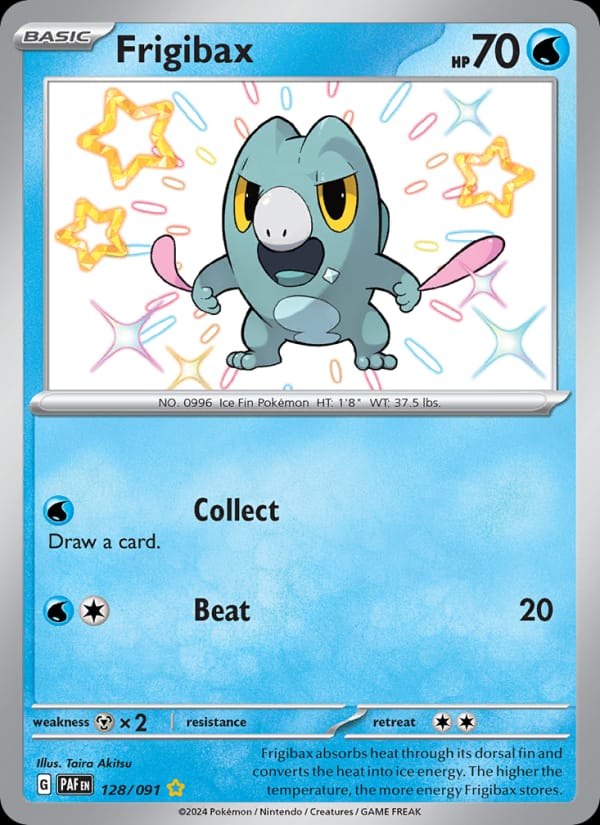 Frigibax 128/091 Paldean Fates Pokémon card