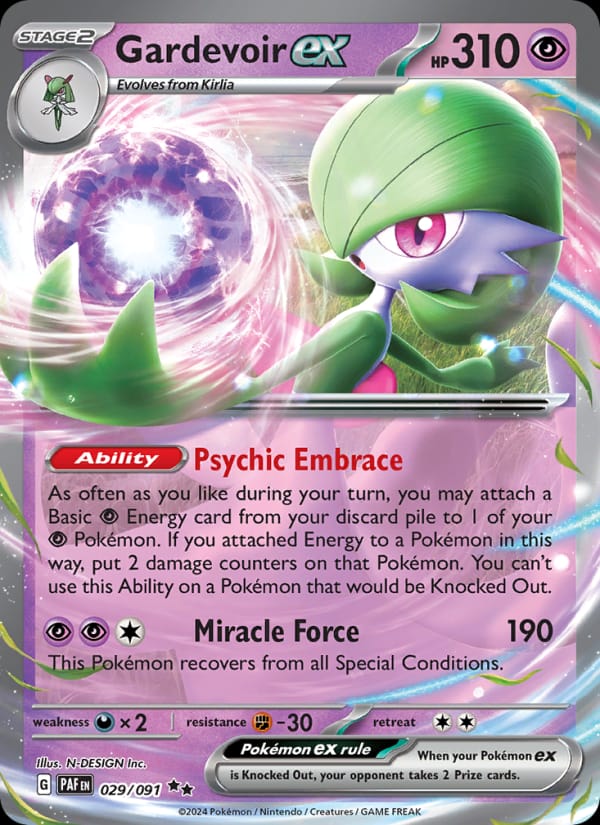 Gardevoir ex 029/091 Paldean Fates Pokémon card