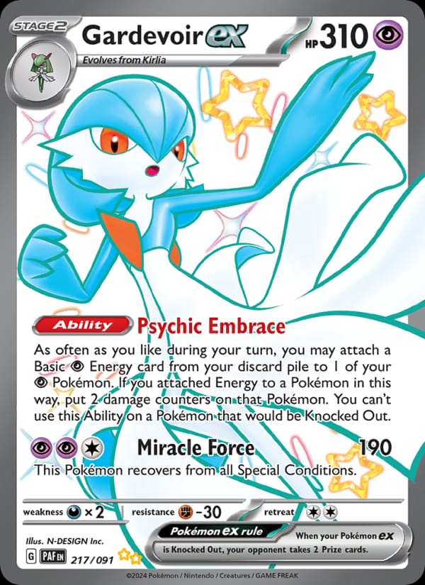 Gardevoir ex 217/091 Paldean Fates Pokémon card