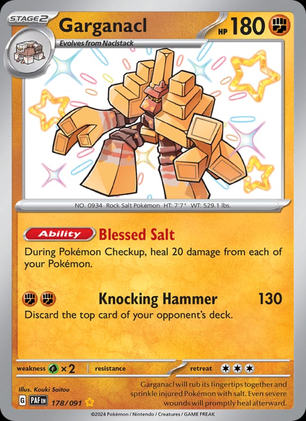Garganacl 178/091 Paldean Fates Pokémon card