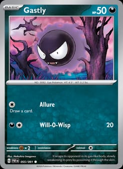 Gastly 055/091 Common – Paldean Fates Pokémon card