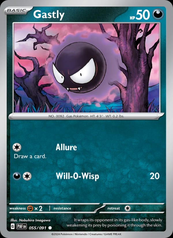 Gastly 055/091 Paldean Fates Pokémon card