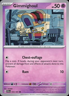 Gimmighoul 044/091 Common – Paldean Fates Pokémon card