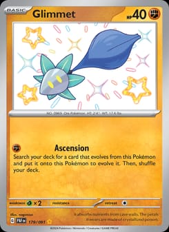 Glimmet 179/091 Shiny Rare – Paldean Fates Pokémon card