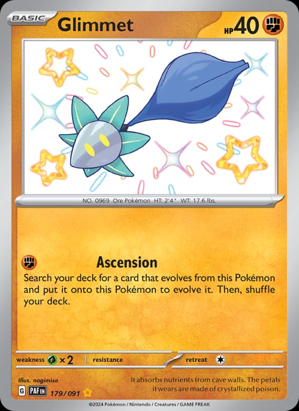 Glimmet 179/091 Paldean Fates Pokémon card