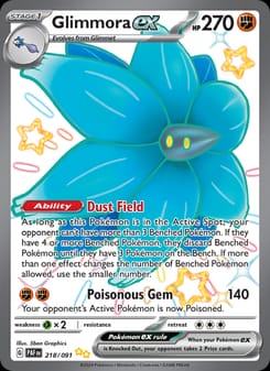 Glimmora ex 218/091 Shiny Ultra Rare – Paldean Fates Pokémon card