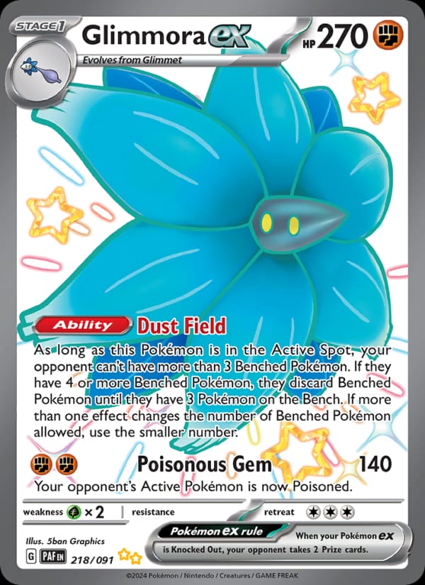 Glimmora ex 218/091 Paldean Fates Pokémon card