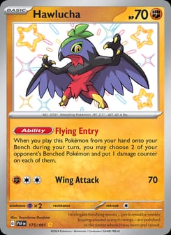 Hawlucha 175/091 Shiny Rare – Paldean Fates Pokémon card