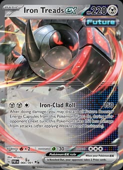 Iron Treads ex 066/091 Double Rare – Paldean Fates Pokémon card