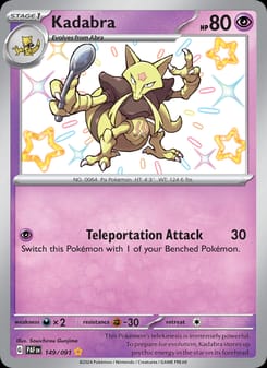 Kadabra 149/091 Shiny Rare – Paldean Fates Pokémon card