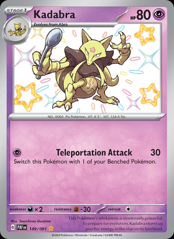 Kadabra 149/091 Paldean Fates Pokémon card