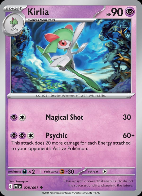 Kirlia 028/091 Paldean Fates Pokémon card