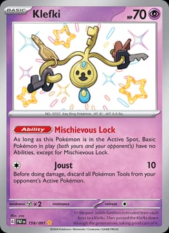Klefki 159/091 Shiny Rare – Paldean Fates Pokémon card