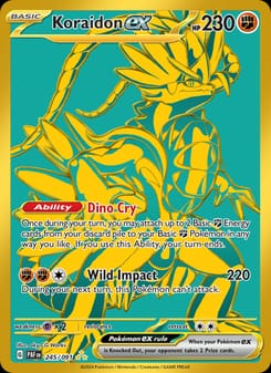 Koraidon ex 245/091 Hyper Rare – Paldean Fates Pokémon card