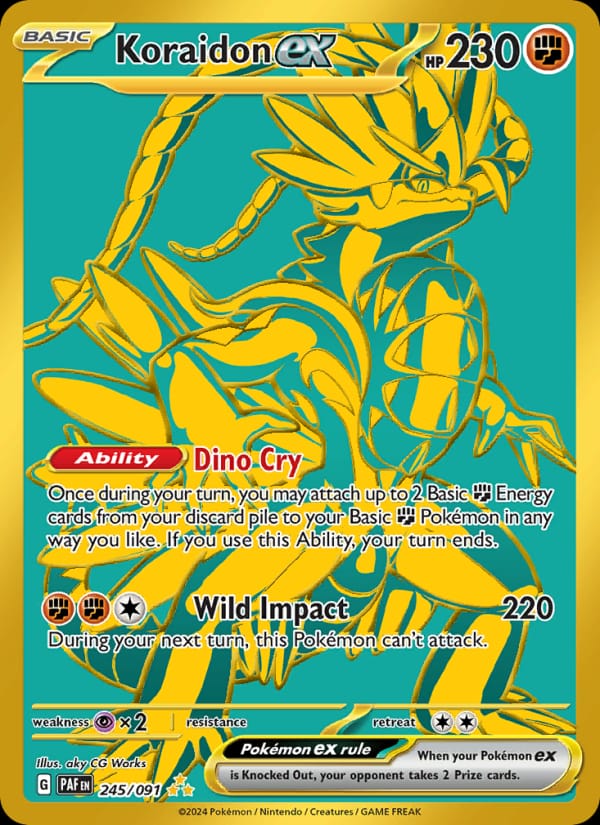 Koraidon ex 245/091 Paldean Fates Pokémon card