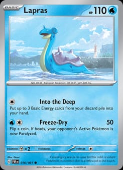 Lapras 016/091 Common – Paldean Fates Pokémon card