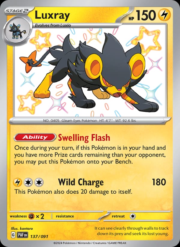 Luxray 137/091 Paldean Fates Pokémon card