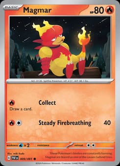 Magmar 009/091 Common – Paldean Fates Pokémon card