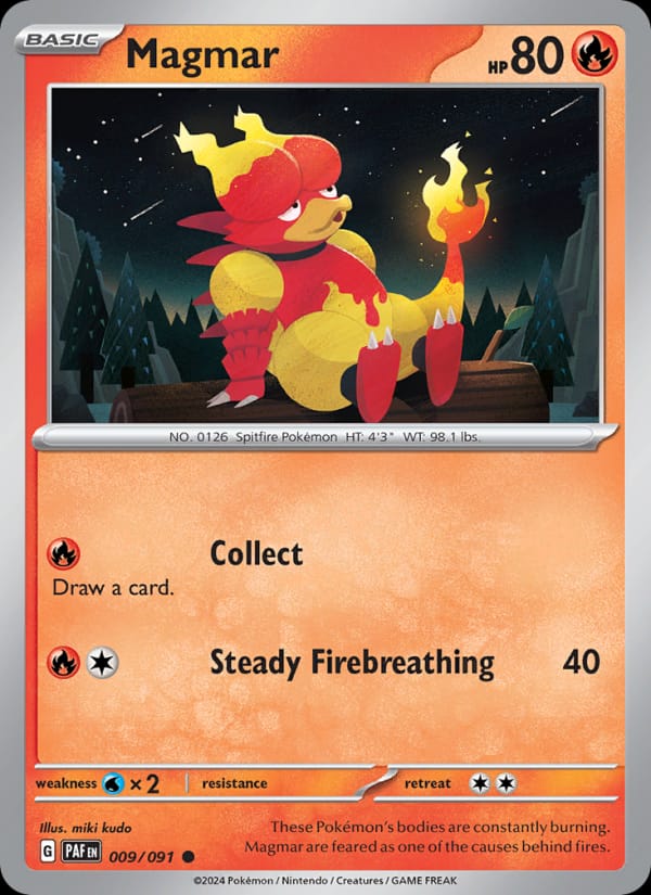 Magmar 009/091 Paldean Fates Pokémon card