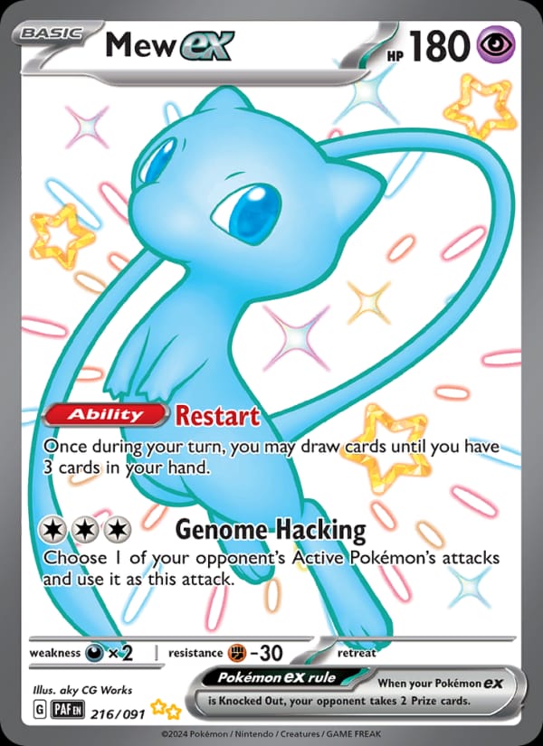 Mew ex 216/091 Paldean Fates Pokémon card