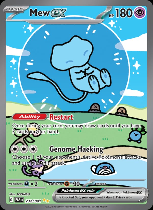 Mew ex 232/091 Paldean Fates Pokémon card