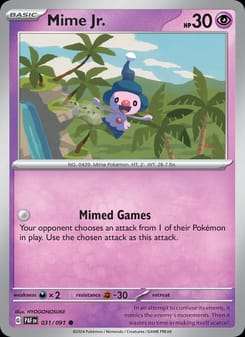 Mime Jr. 031/091 Common – Paldean Fates Pokémon card