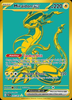 Miraidon ex 243/091 Hyper Rare – Paldean Fates Pokémon card