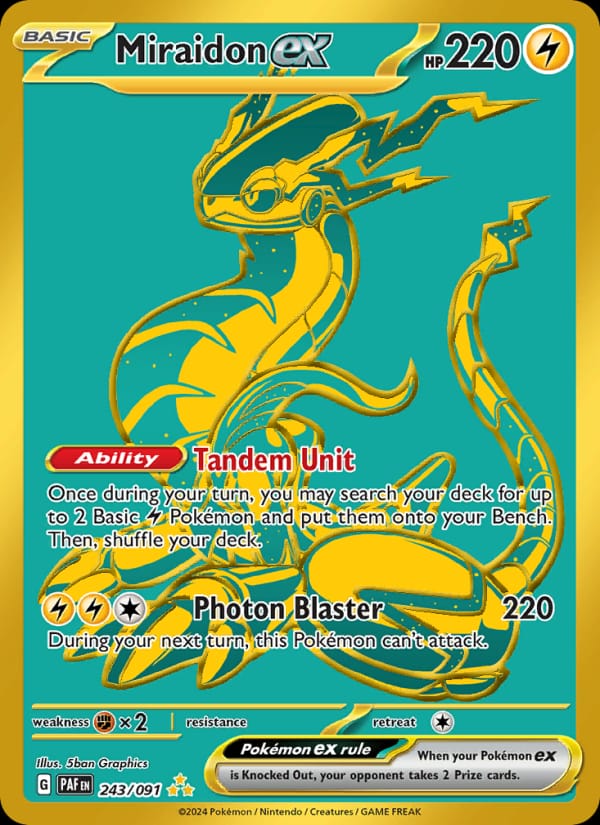 Miraidon ex 243/091 Paldean Fates Pokémon card
