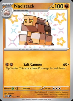 Naclstack 177/091 Shiny Rare – Paldean Fates Pokémon card