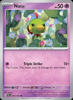 Natu 025/091 Common – Paldean Fates Pokémon card
