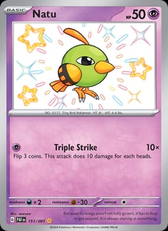 Natu 151/091 Shiny Rare – Paldean Fates Pokémon card
