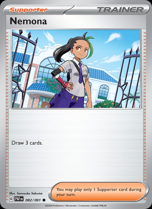 Nemona 082/091 Paldean Fates Pokémon card