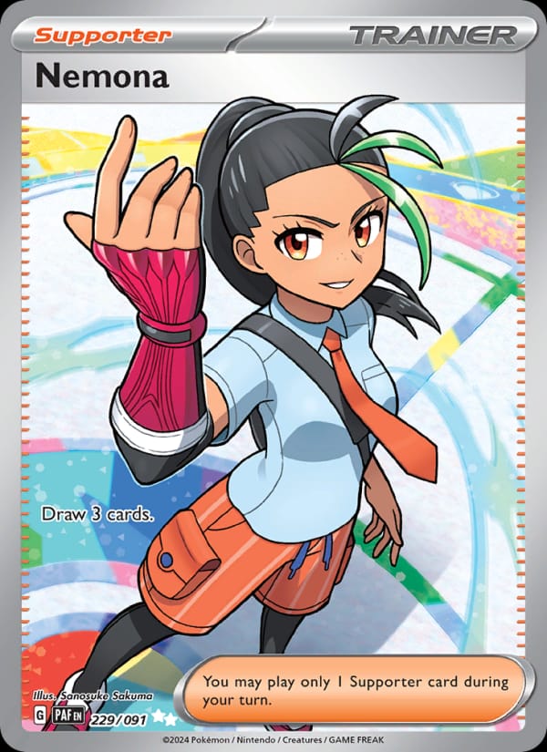 Nemona 229/091 Paldean Fates Pokémon card