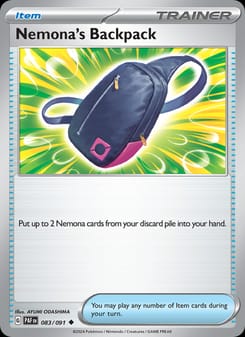 Nemona's Backpack 083/091 Uncommon – Paldean Fates Pokémon card