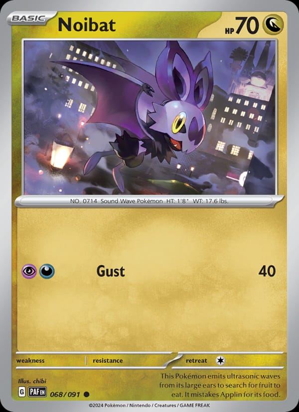 Noibat 068/091 Paldean Fates Pokémon card
