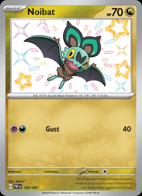 Noibat 194/091 Paldean Fates Pokémon card