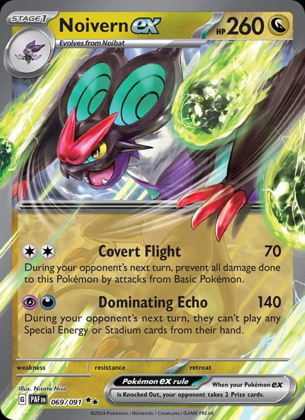 Noivern ex 069/091 Paldean Fates Pokémon card